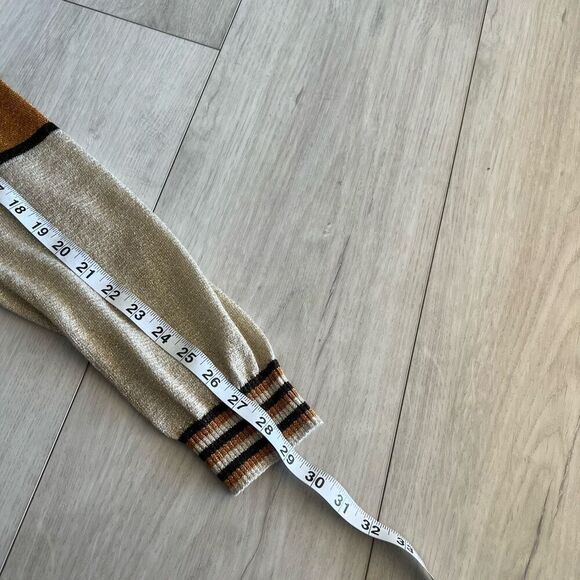 FREE PEOPLE Gold Dust Pullover Top in Moss size L - Picture 4 of 10